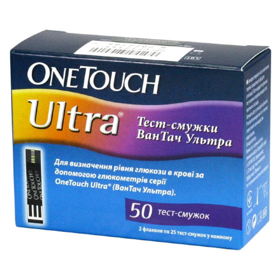 Тест смужки One Touch Ultra №50 флакон